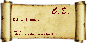 Odry Damos névjegykártya
